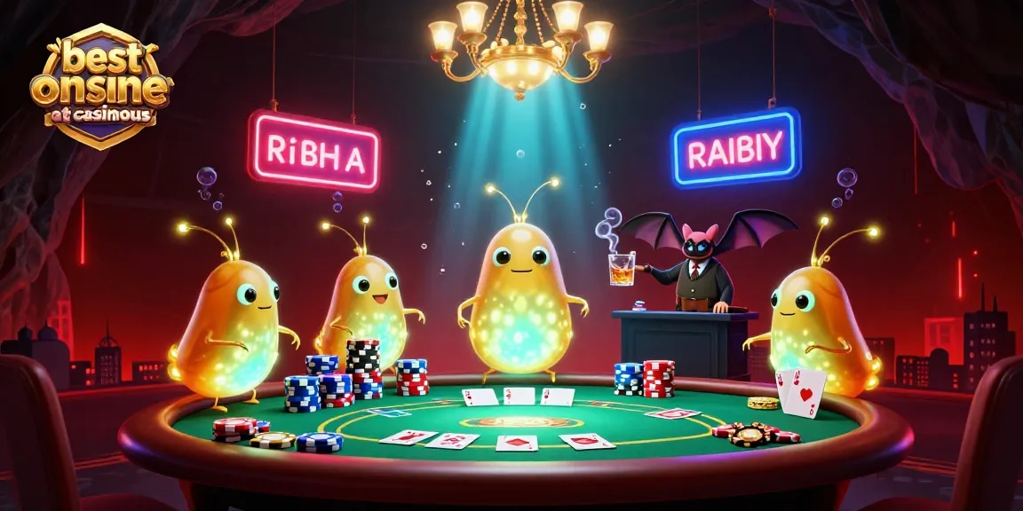 Experience thrilling gameplay with the best online casino payouts at casinous featuring glowing glowworms in a lively cave casino.